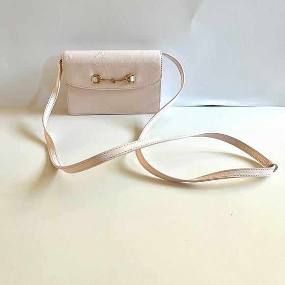 SAM EDELMAN NWOT Patent Leather Textured, Loraine Mini Box Crossbody, Blush - Picture 5 of 12
